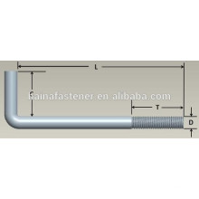 Parafuso de ancoragem, Gancho L, 3 / 4-10x4 In